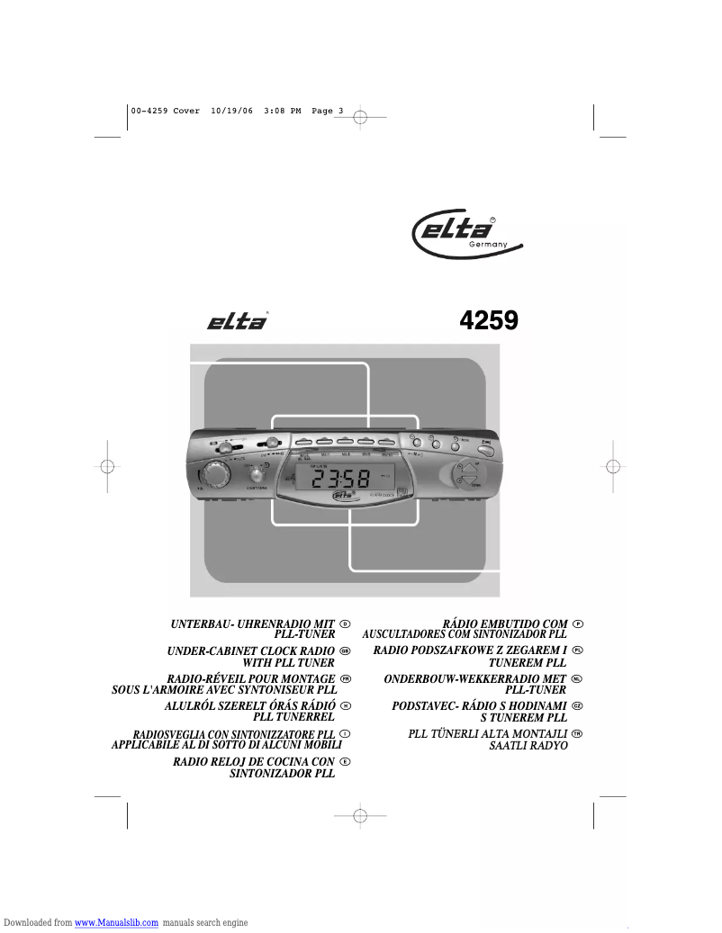 Página nº 1 - Manual de usuario Elta 4259
