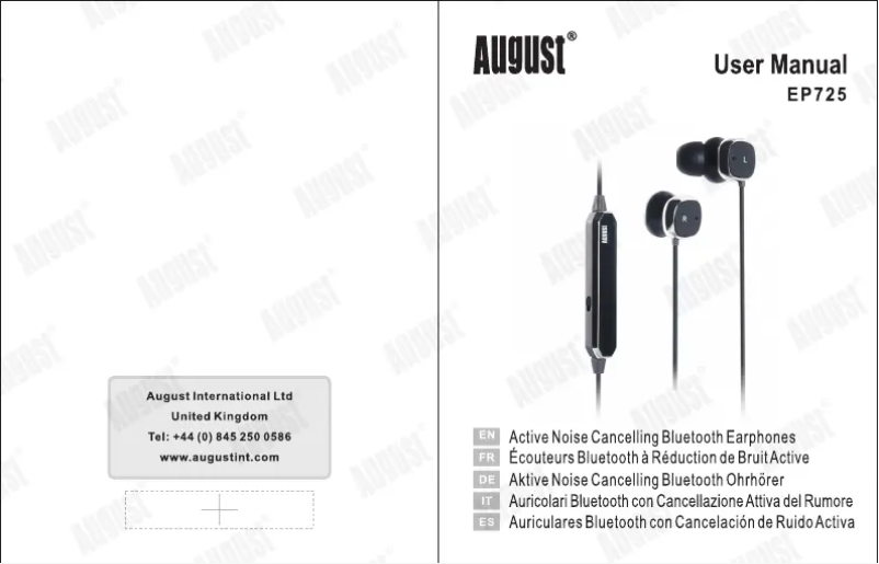 Página 1 del manual Manual de usuario August EP725