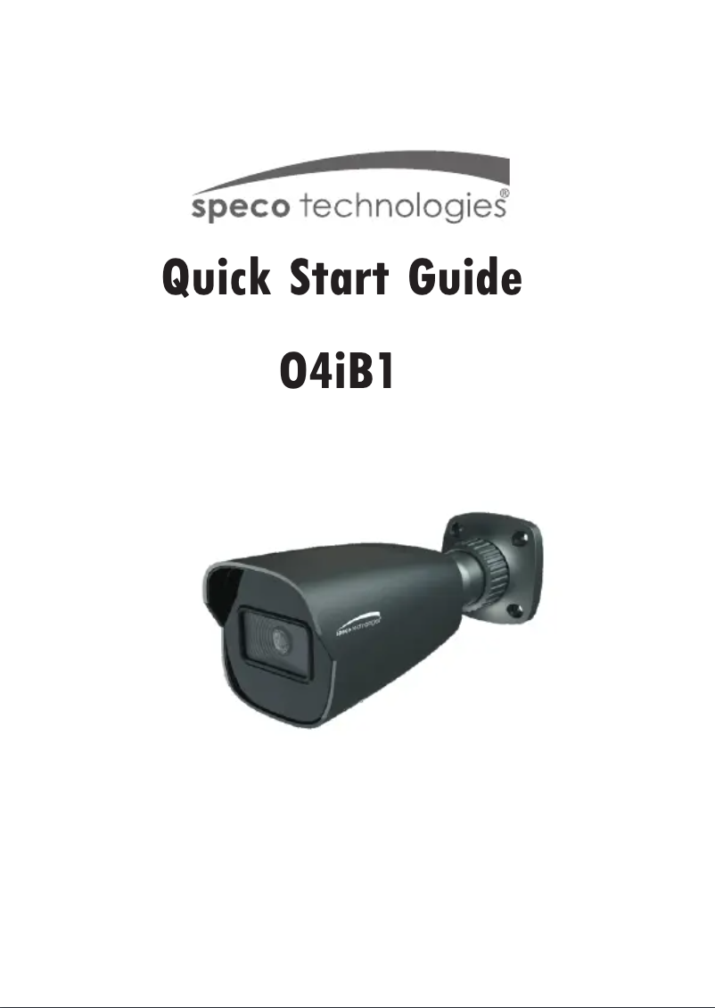 Página nº 1 - Guía de inicio rápido Speco Technologies O4IB1