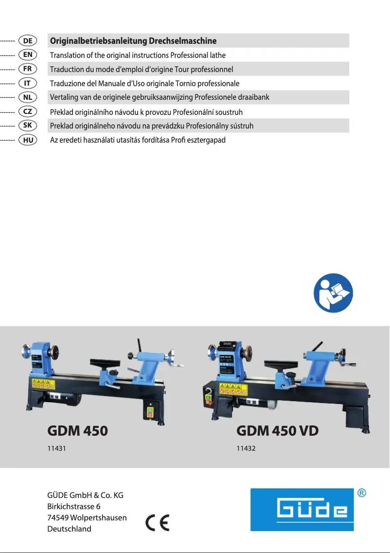 Página 1 del manual Manual de usuario Güde GDM 450