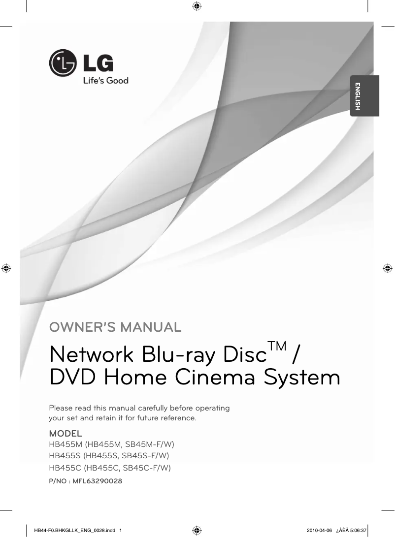 Imagen de la primera página del manual del dispositivo HB455M