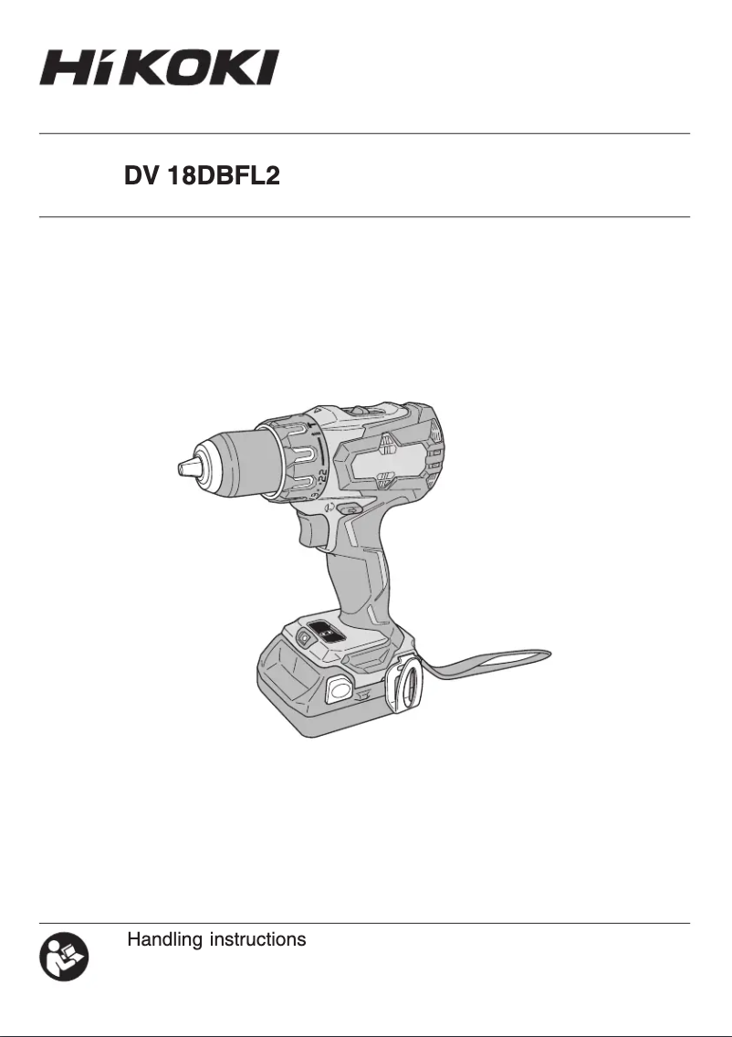 Página 1 del manual Manual de usuario HiKOKI DV18DBFL2
