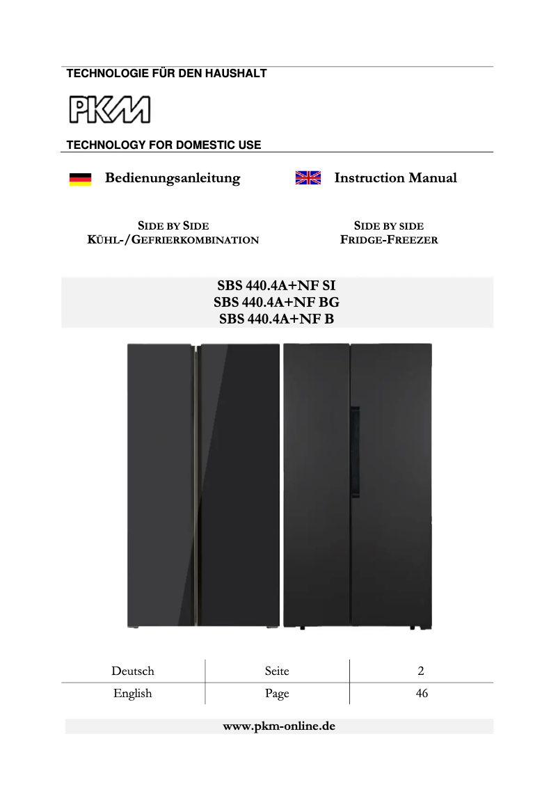 Página nº 1 - Manual de usuario PKM SBS440.4A+NF B