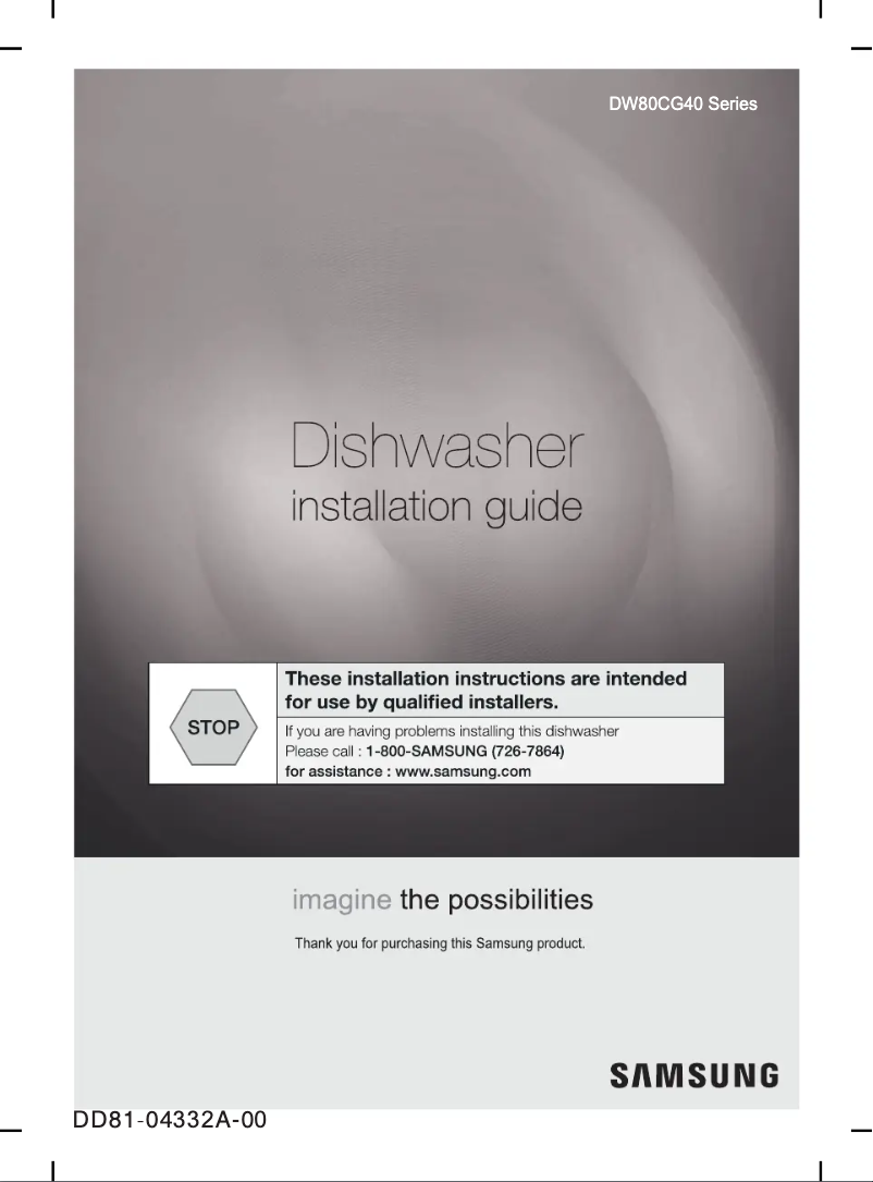 Imagen de la primera página del manual del dispositivo DW80CG4051SR