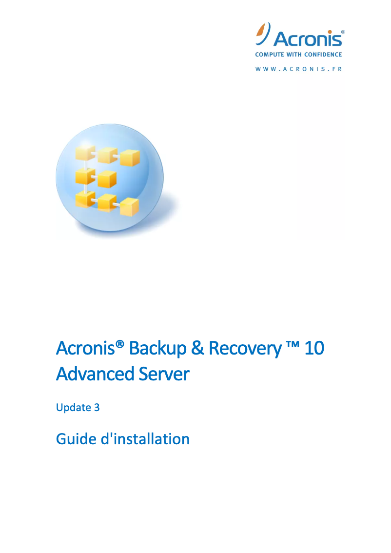 Imagen de la primera página del manual del dispositivo Backup & Recovery 10 Advanced Server