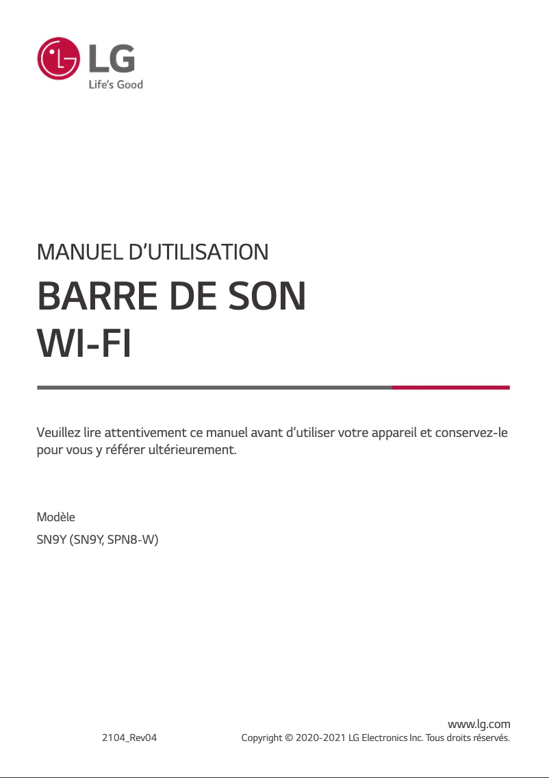 Imagen de la primera página del manual del dispositivo SN9Y