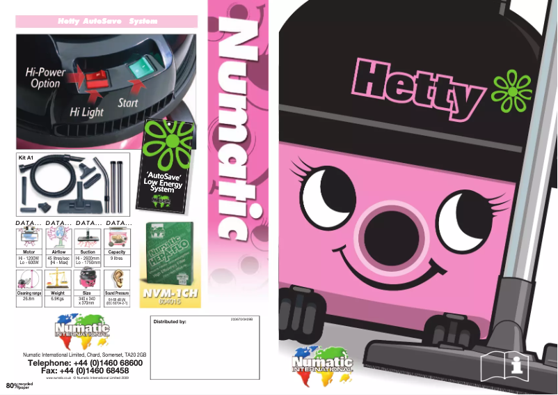 Imagen de la primera página del manual del dispositivo Hetty Plus