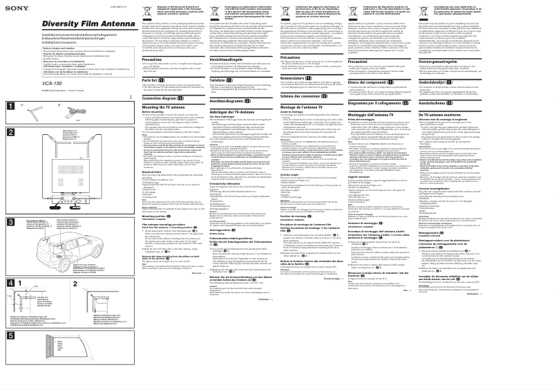 Imagen de la primera página del manual del dispositivo VCA-130