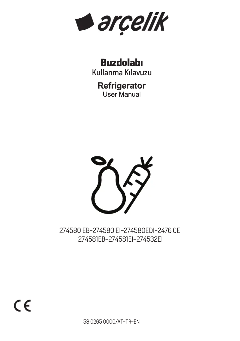 Página 1 del manual Manual de usuario Arçelik 274532 EI