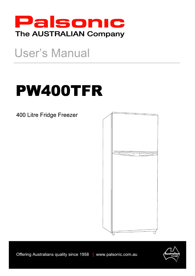 Imagen de la primera página del manual del dispositivo PW400TFR