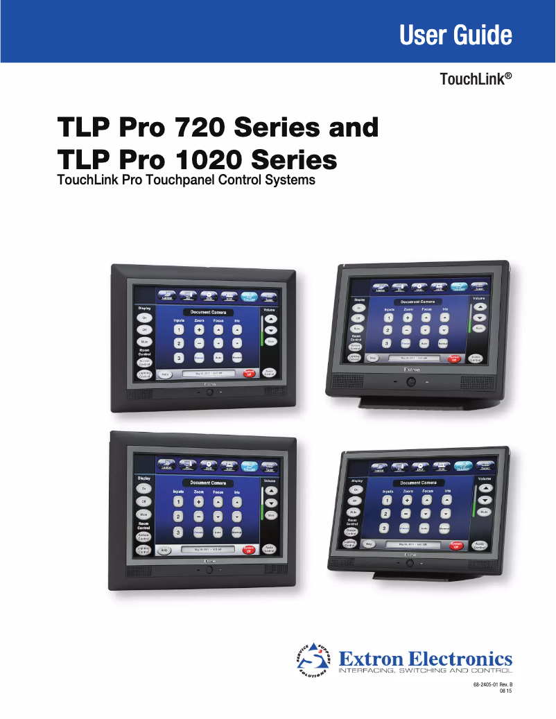 Página 1 del manual Manual de usuario Extron TLP Pro 1020M