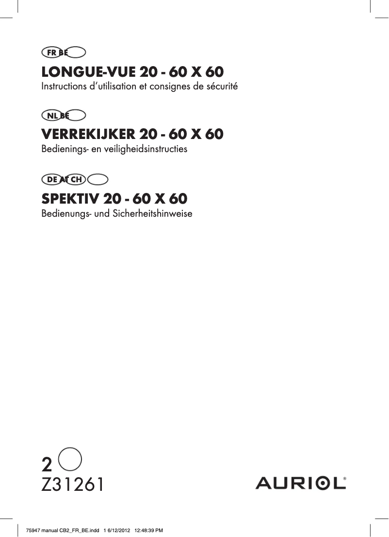 Página 1 del manual Manual de usuario Auriol IAN 75947