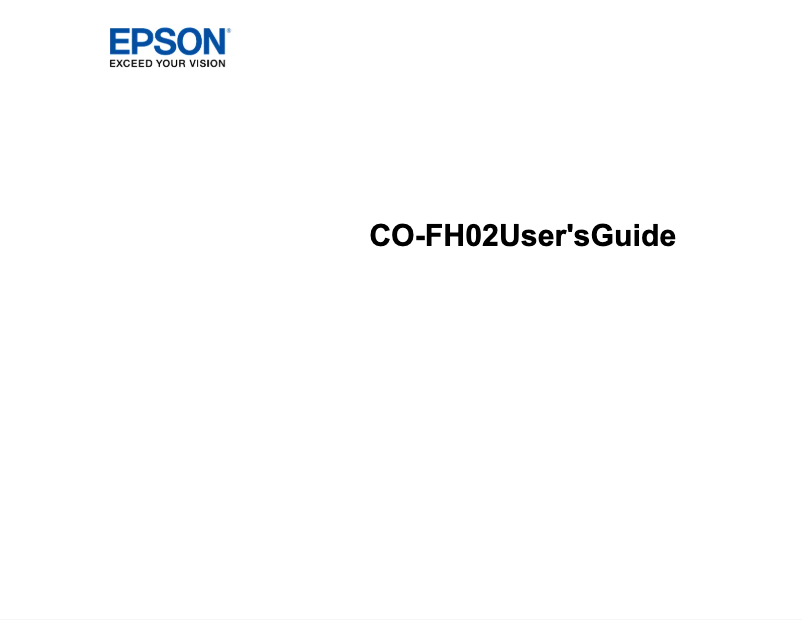 Página 1 del manual Manual de usuario Epson EpiqVision Flex CO-FH02