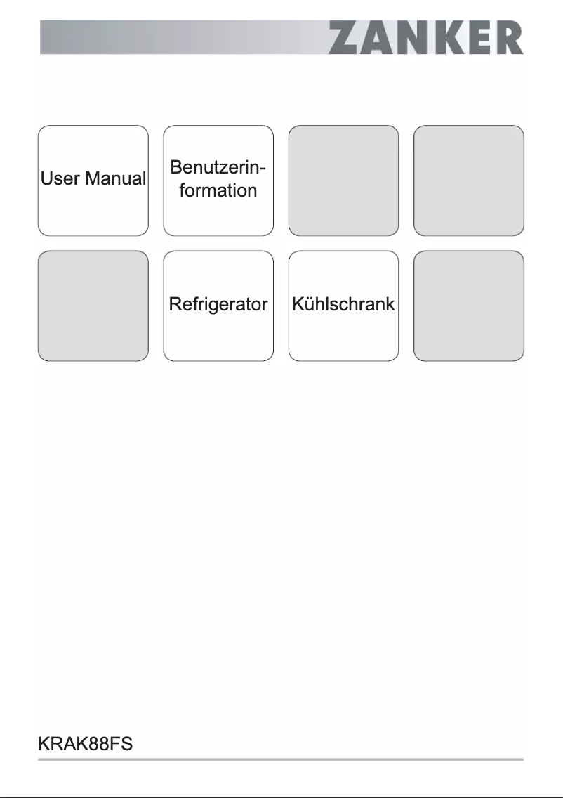 Página 1 del manual Manual de usuario Zanker KRAK88FS