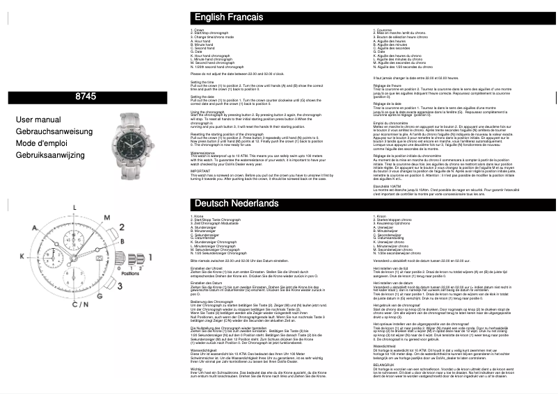 Página nº 1 - Manual de usuario Davis 8745