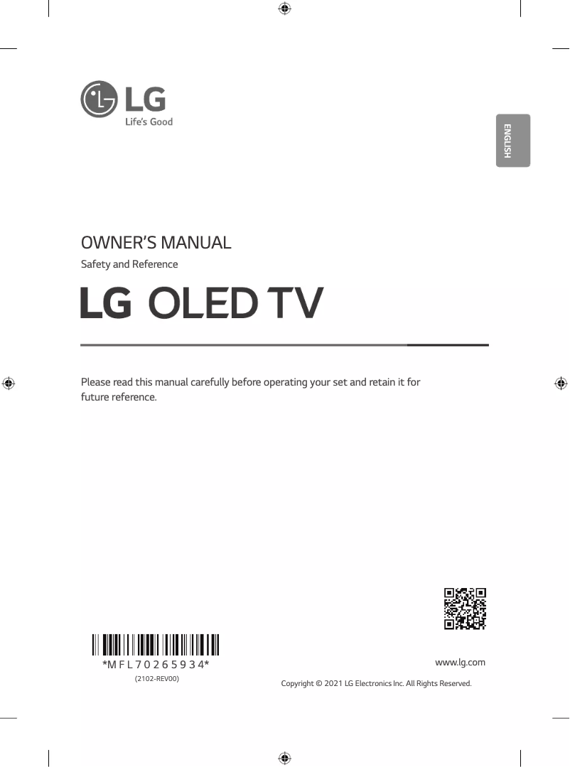Imagen de la primera página del manual del dispositivo OLED65C1PTZ