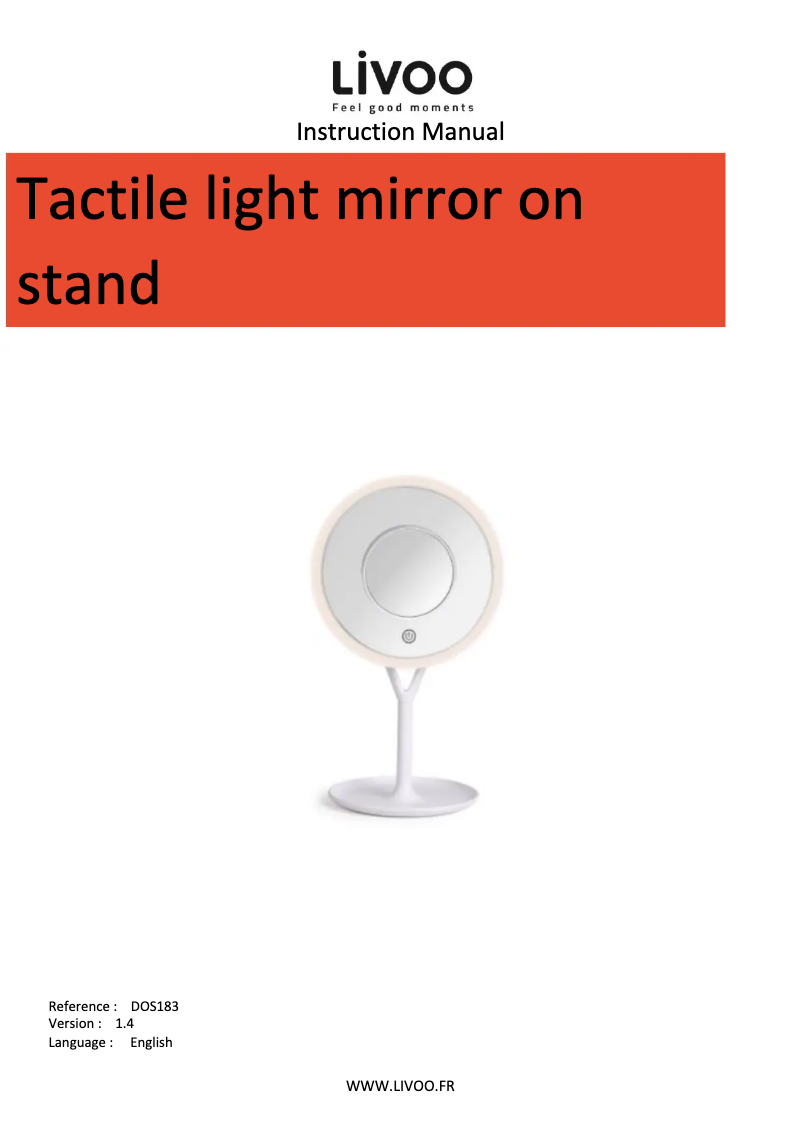 Imagen de la primera página del manual del dispositivo DOS183