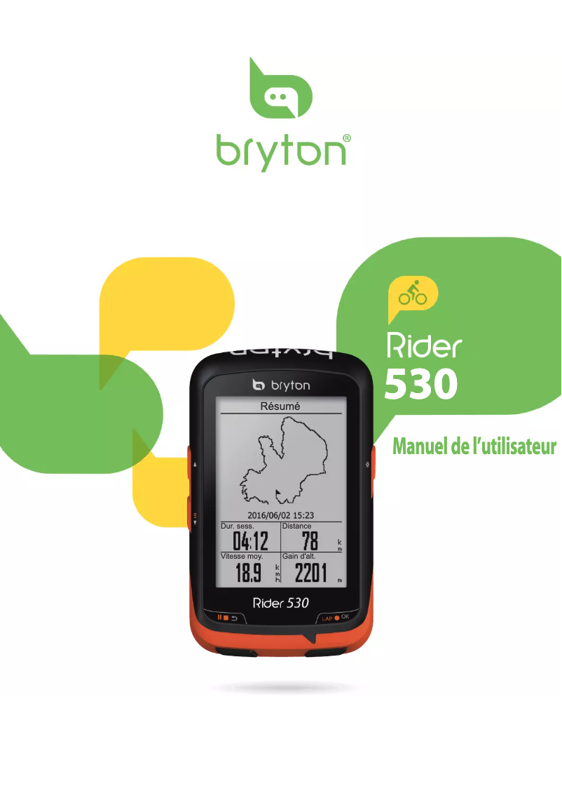 Página 1 del manual Manual de usuario Bryton Rider 530