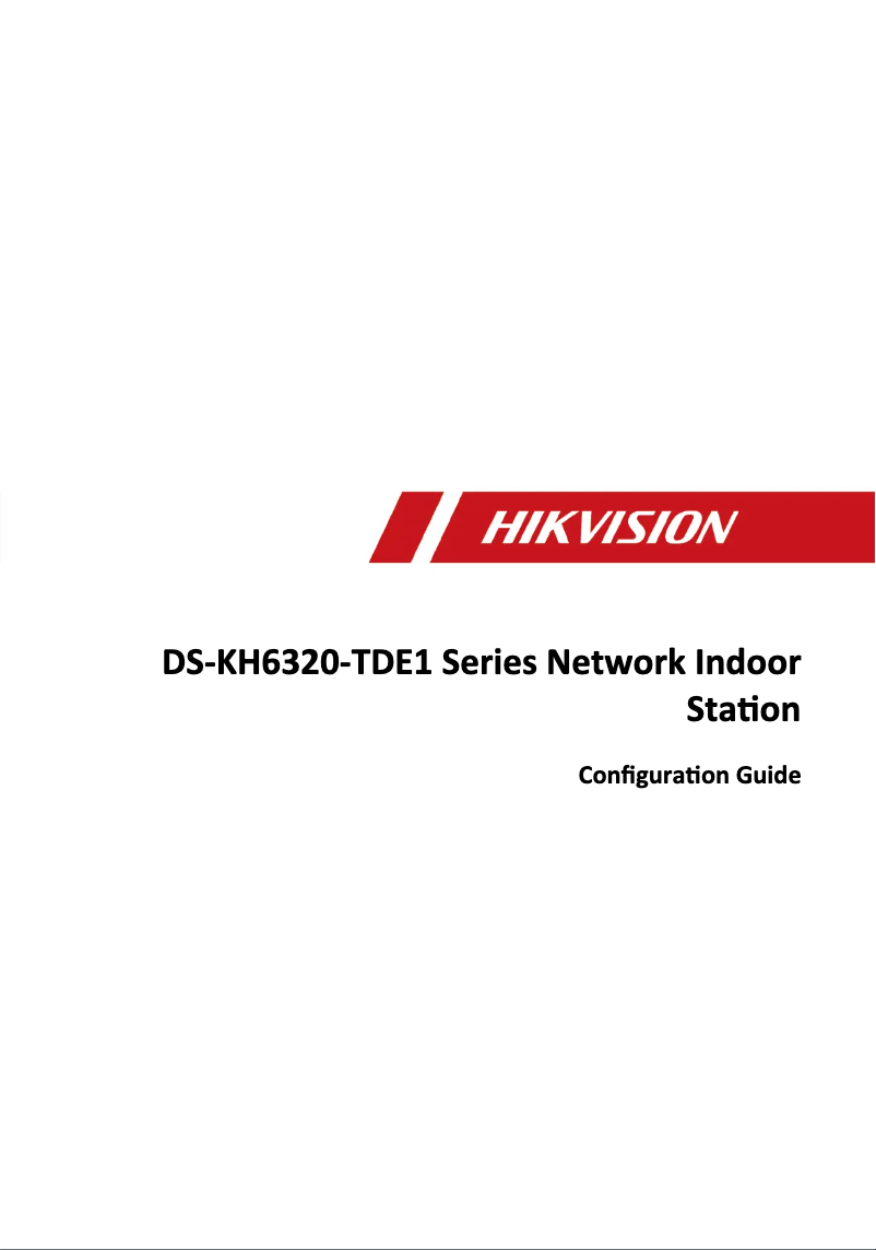 Página nº 1 - Manual de usuario Hikvision DS-KH6320-TDE1