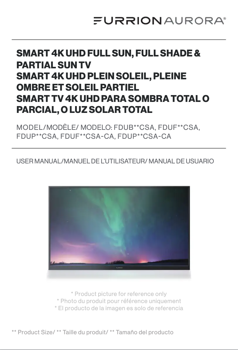 Página nº 1 - Manual de usuario Furrion Aurora FDUF55CSA