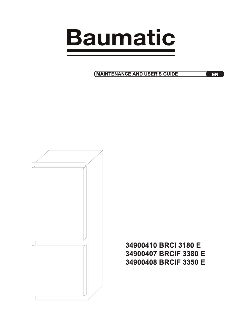 Página 1 del manual Manual de usuario Baumatic BRCI3180E