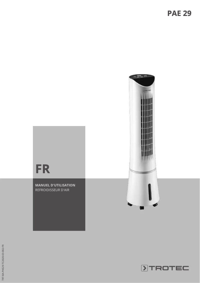 Página 1 del manual Manual de usuario Trotec PAE 29