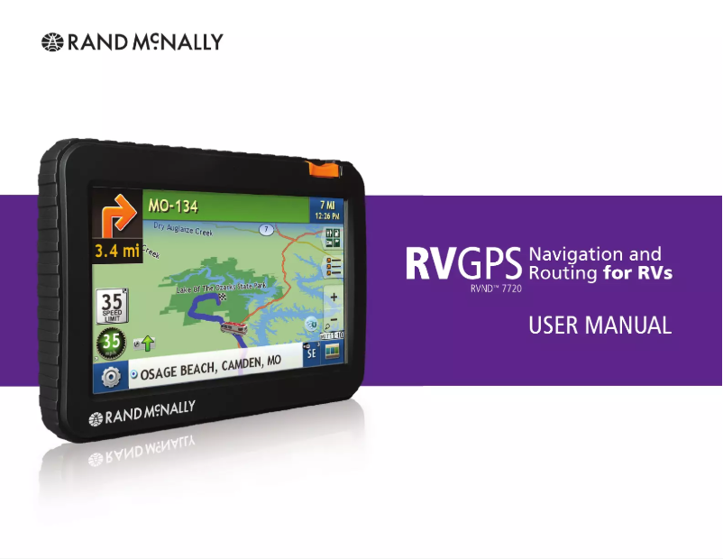 Página 1 del manual Manual de usuario Rand McNally RVND 7720