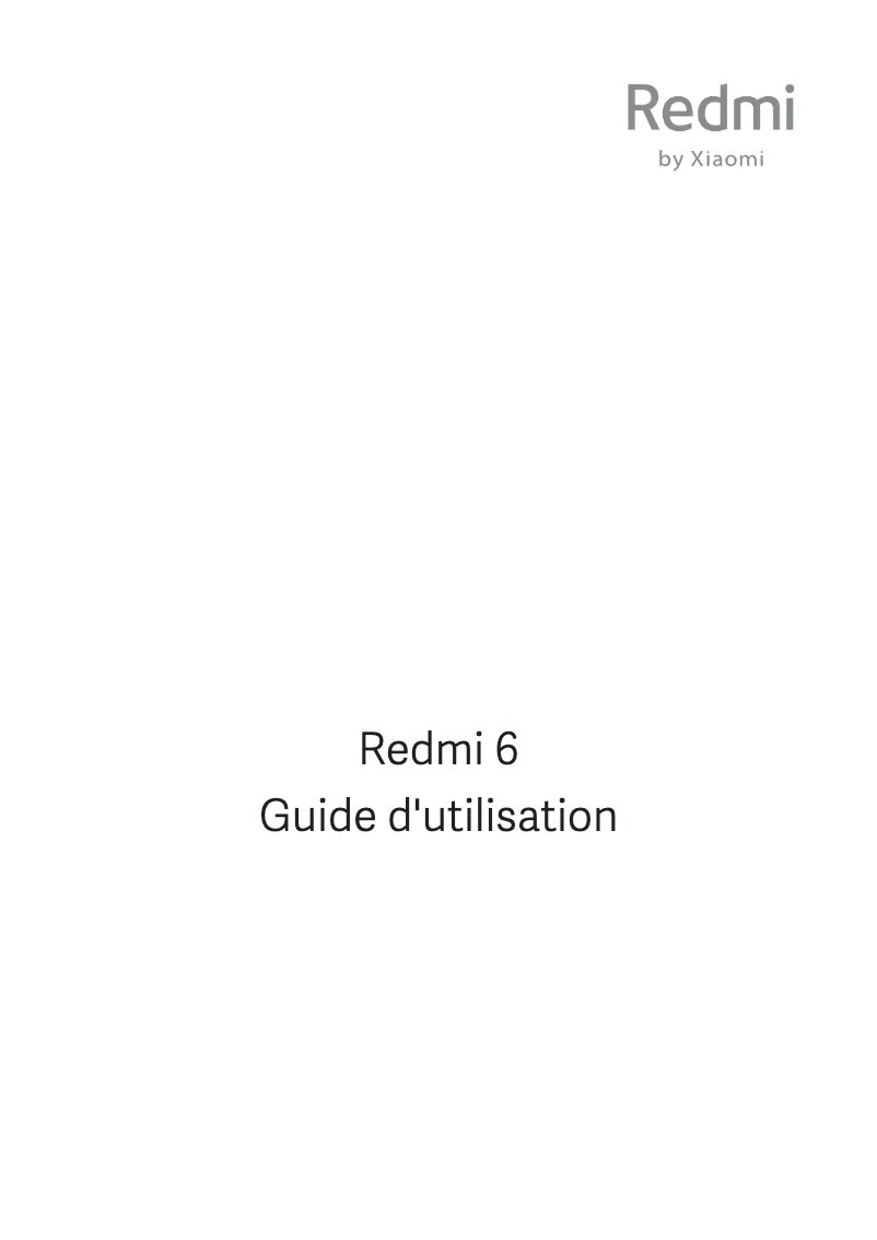 Página 1 del manual Manual de usuario Xiaomi Redmi 6