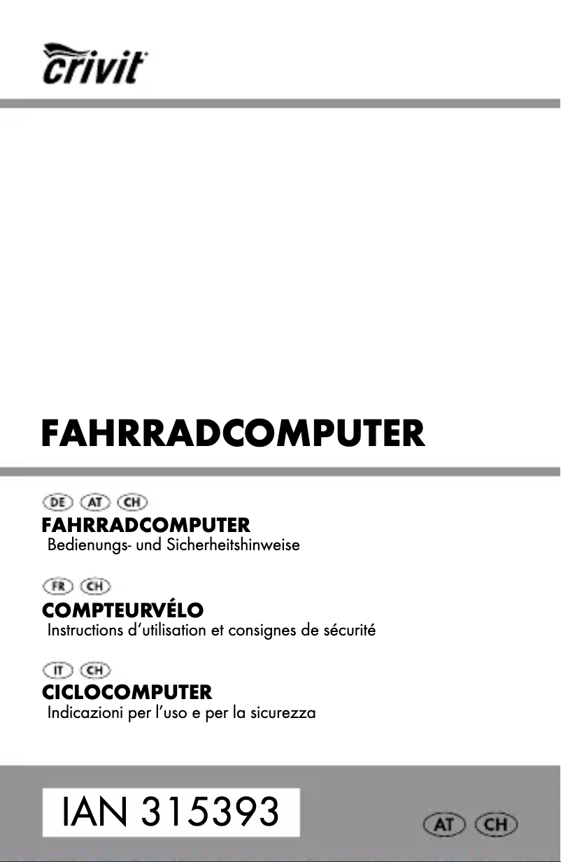 Página 1 del manual Manual de usuario Crivit IAN 315393