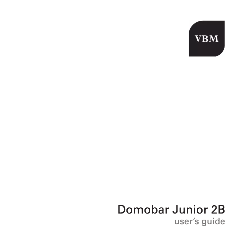 Imagen de la primera página del manual del dispositivo Domobar Junior 2B