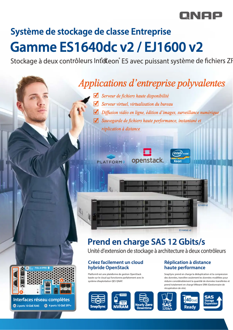 Página 1 del manual Ficha técnica QNAP ES1640DC V2