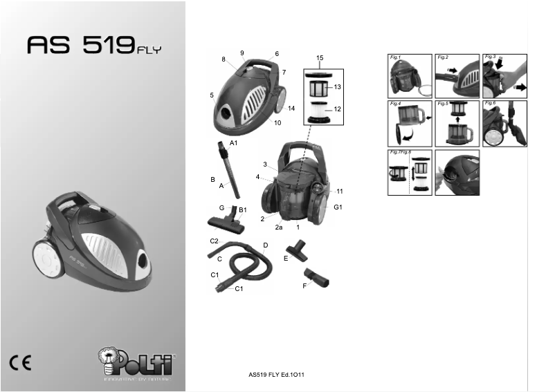 Página nº 1 - Manual de usuario Polti AS 519 Fly