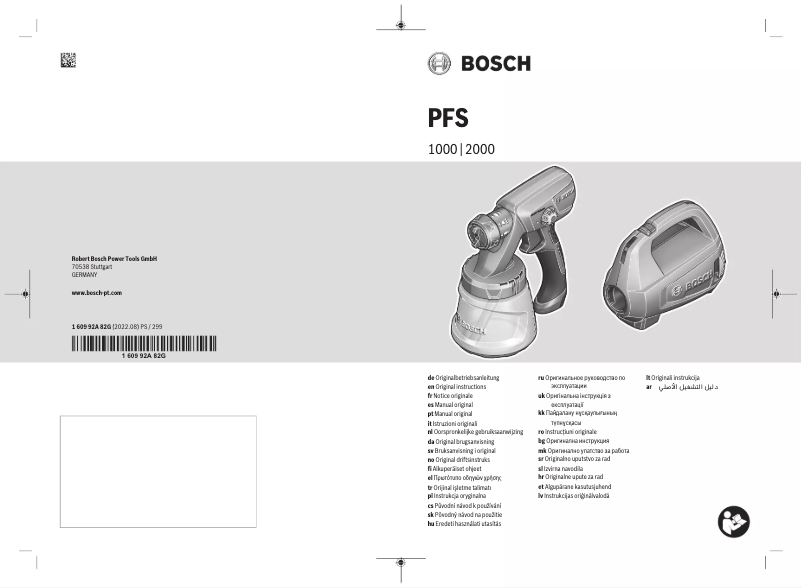 Página 1 del manual Manual de usuario Bosch PFS 1000