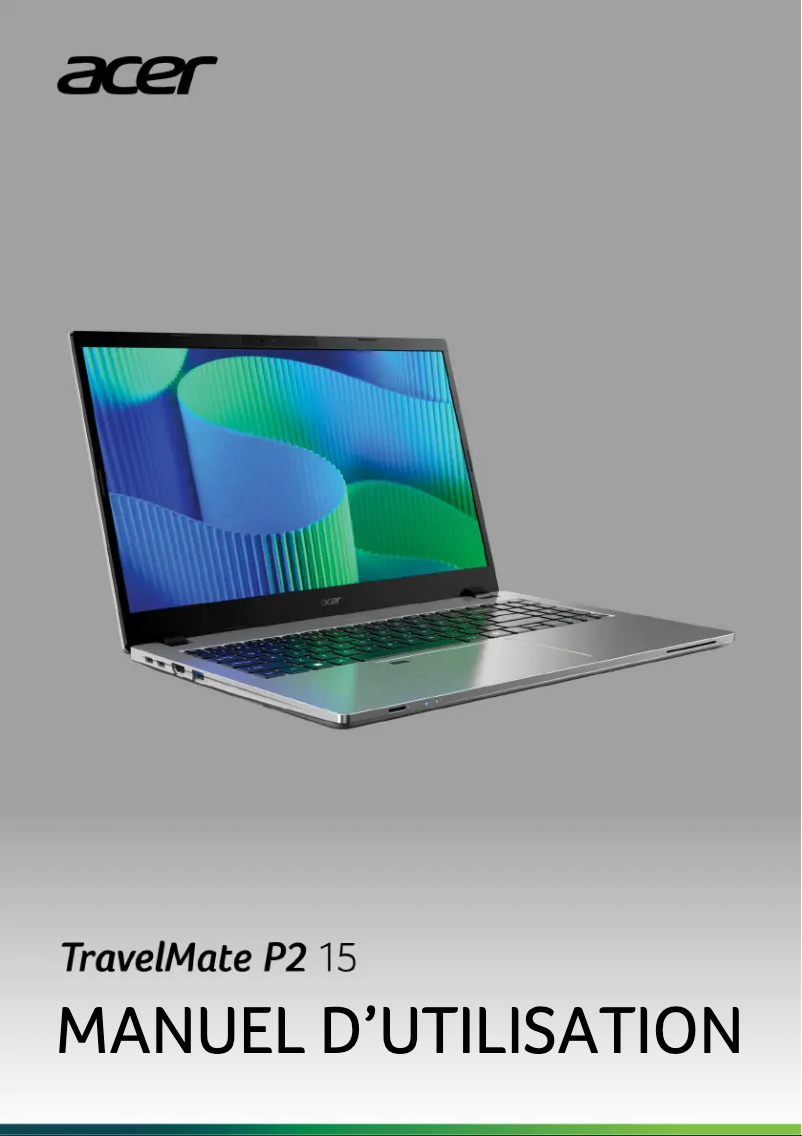 Imagen de la primera página del manual del dispositivo TravelMate P2