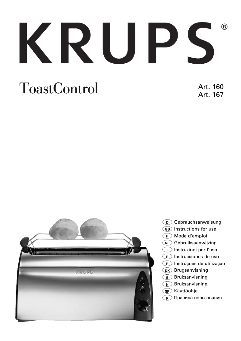 Página 1 del manual Manual de usuario Krups ToastControl 167