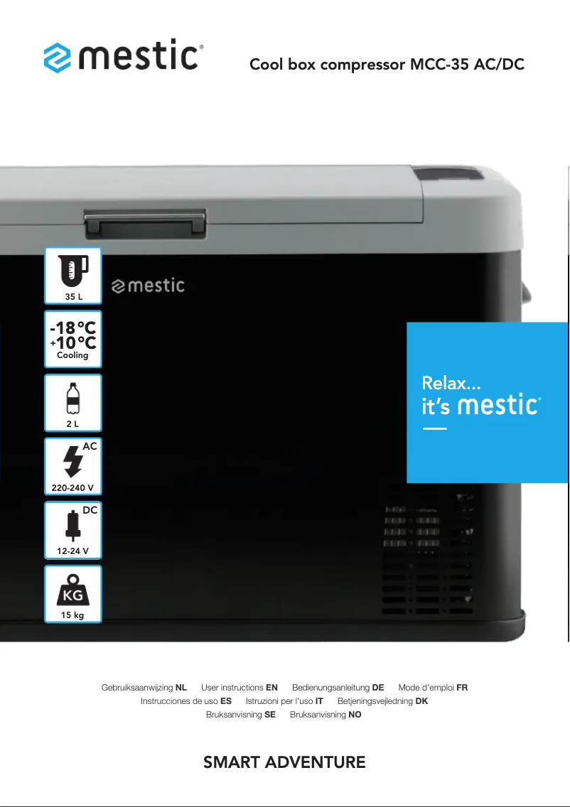 Imagen de la primera página del manual del dispositivo MCC-35