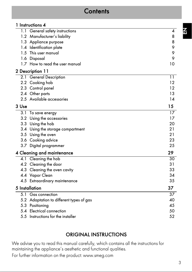 Página nº 1 - Folleto Smeg CG90N9