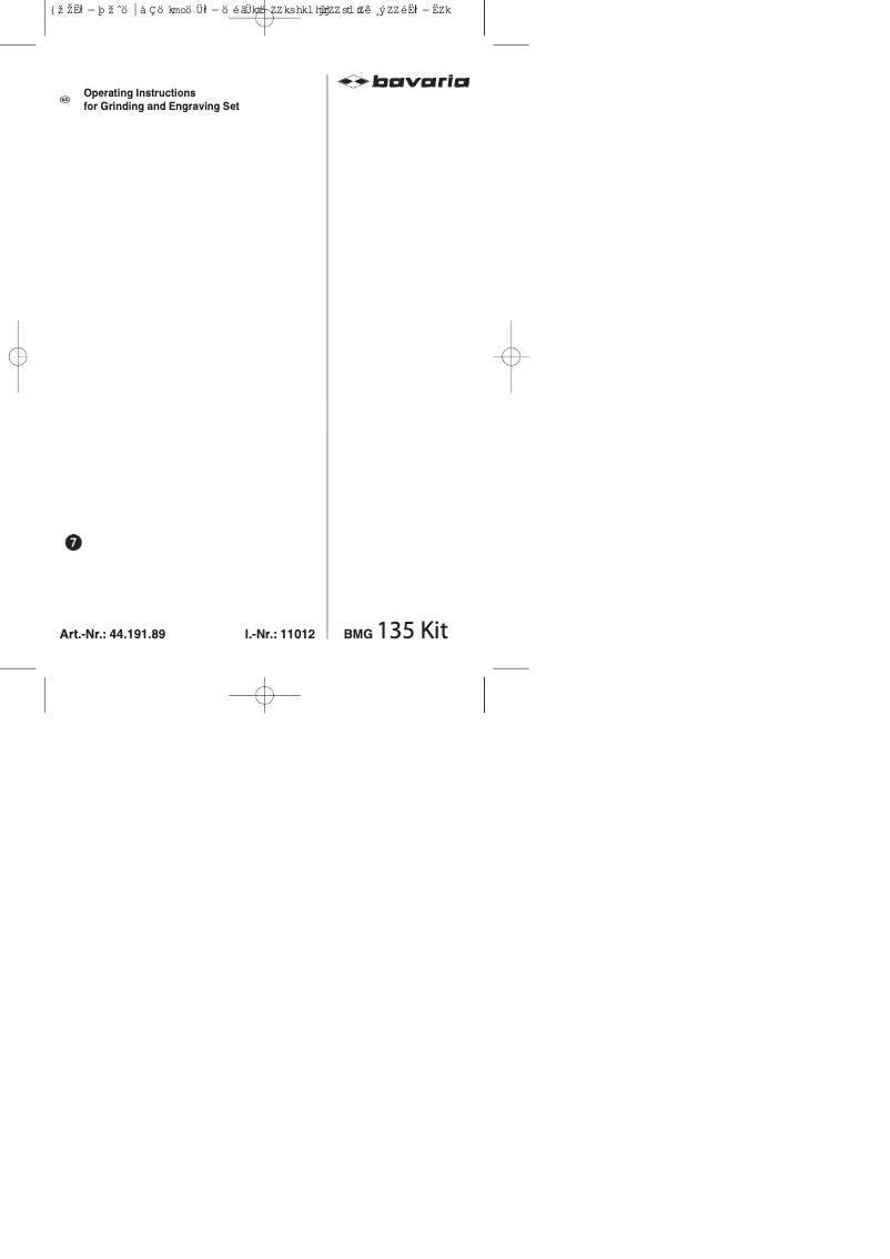 Imagen de la primera página del manual del dispositivo BMG 135 Kit