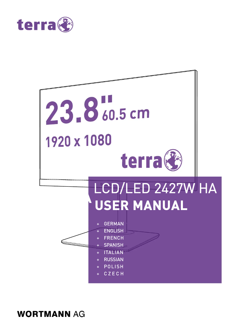 Imagen de la primera página del manual del dispositivo Terra LED 2427W HA