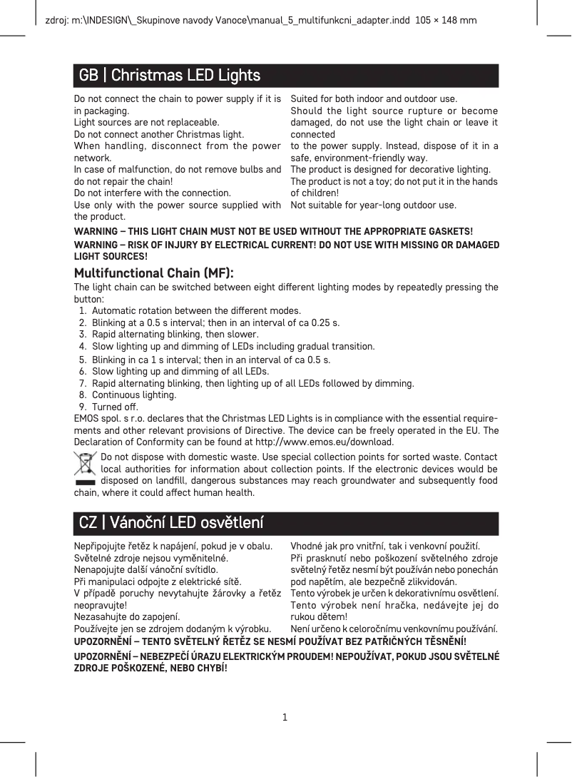 Imagen de la primera página del manual del dispositivo D5ZC01