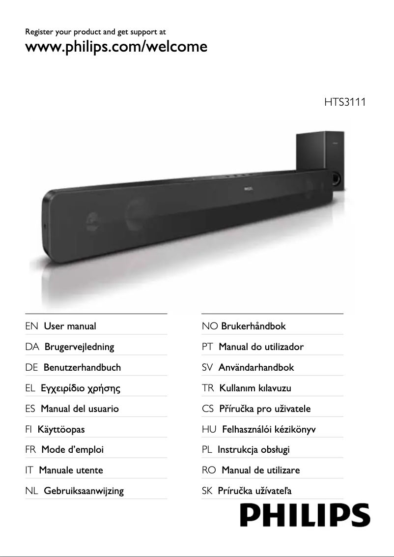 Imagen de la primera página del manual del dispositivo HTS3111