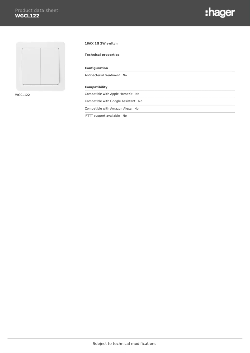 Imagen de la primera página del manual del dispositivo WGCL122