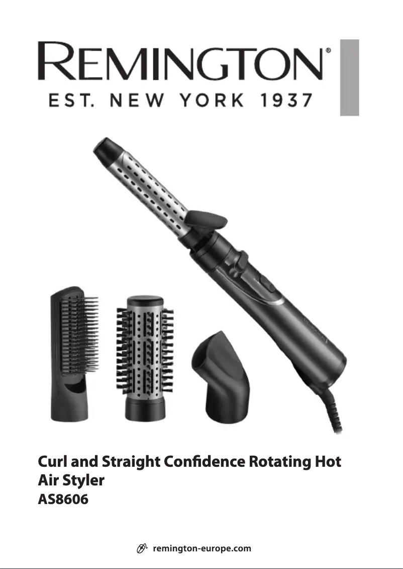 Imagen de la primera página del manual del dispositivo Curl & Straight Confidence AS8606