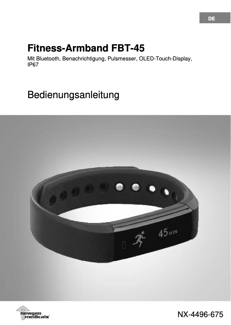 Página 1 del manual Manual de usuario Newgen Medicals FBT-45