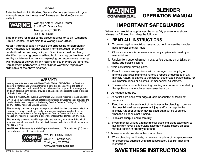 Imagen de la primera página del manual del dispositivo BB160S