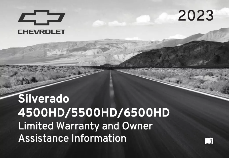 Página 1 del manual Información de garantía Chevrolet Silverado (2023)