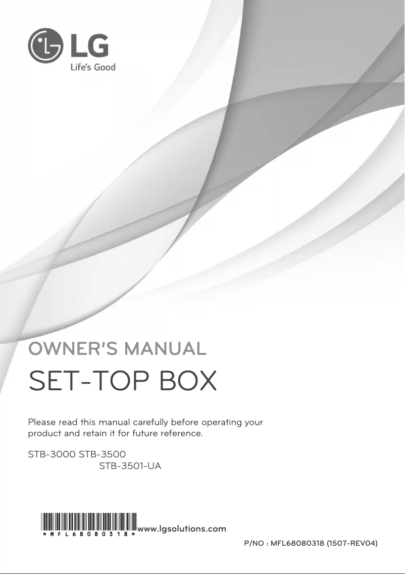 Imagen de la primera página del manual del dispositivo STB-3500