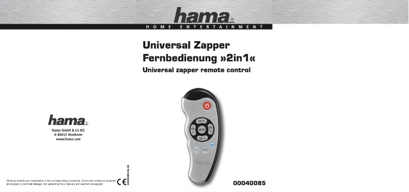 Página 1 del manual Manual de usuario Hama 2in1 00040085