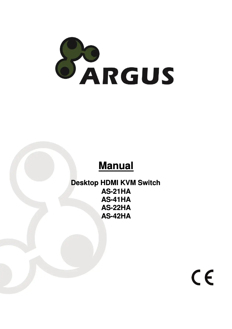 Imagen de la primera página del manual del dispositivo Argus AS-22HA