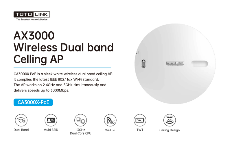 Imagen de la primera página del manual del dispositivo CA3000X-PoE